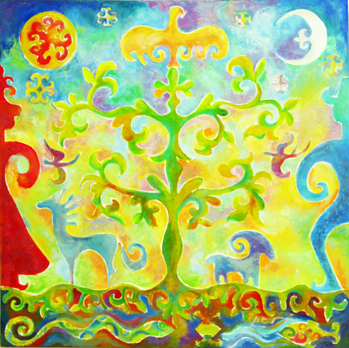 Байтерек. х.м.,130х130,2013 г. Байтерек» П.Есназарова